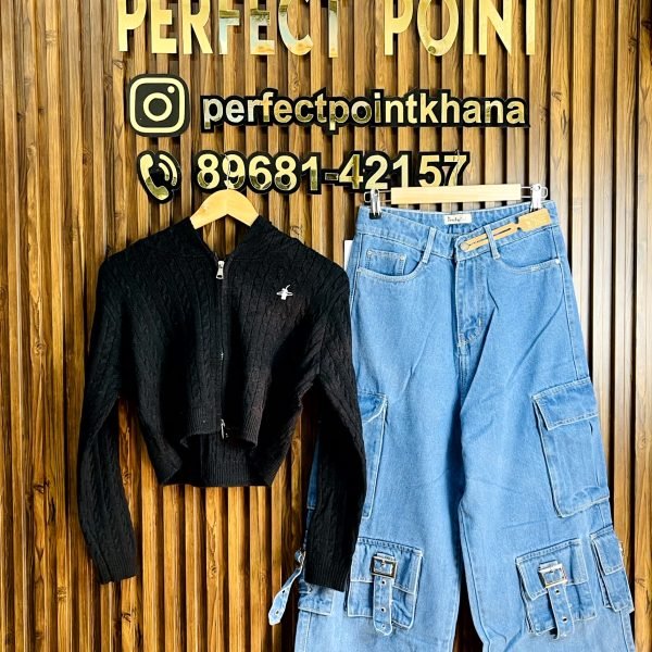 Cap Top With Cargo Jeans