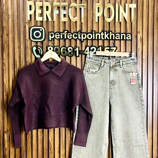 Kollar Tops With Straight Jeans