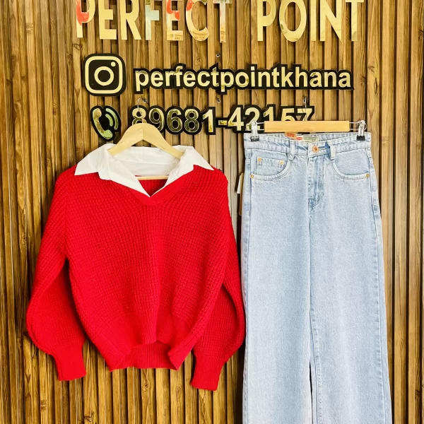 Funky Tops with Straight Jeans