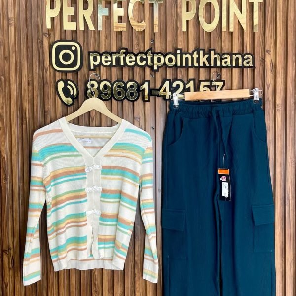 🌈 Rainbow Lining Top with Qlotes – Korean Funky Style