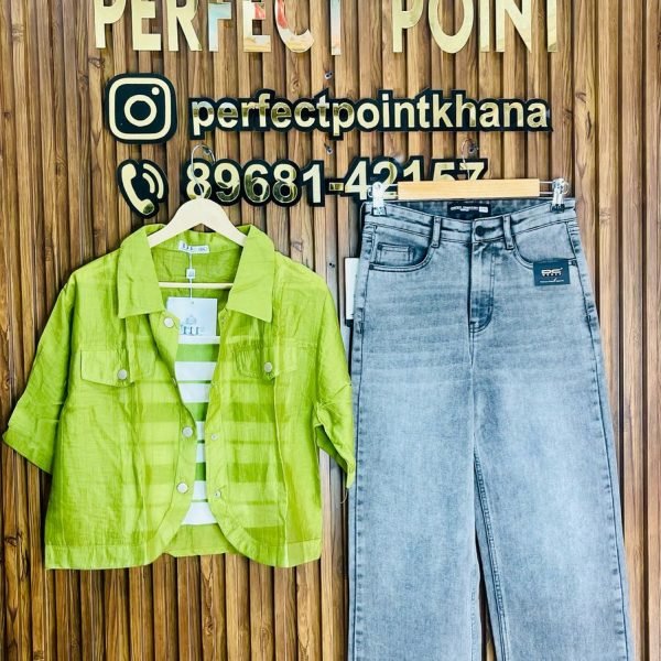 2 Pc Lining Top with Straight Jean – Korean Style