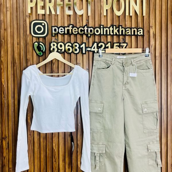 Square Neck Top with Cargo – Funky Style