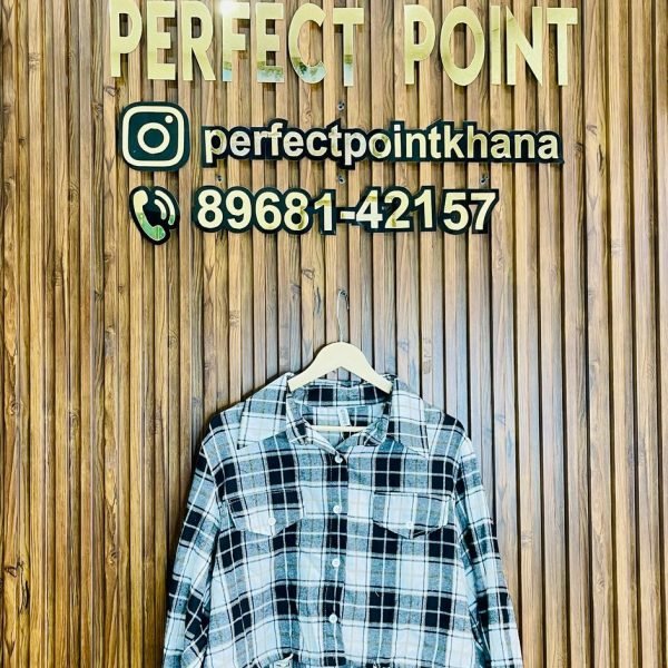 Short Check Shirts – Drop Looser Sleeve with Dual Pockets