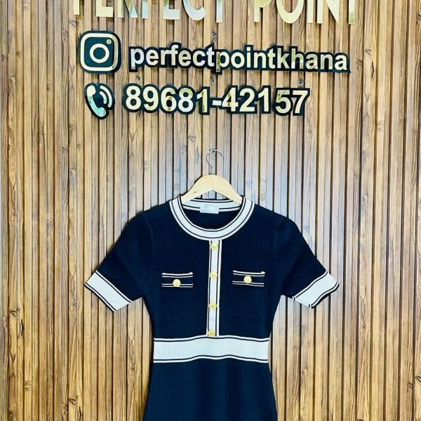 Bodycon Dress – Golden Button Style